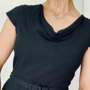 Calvin Klein Little Black Dress Cowel Neck- Classic Fit